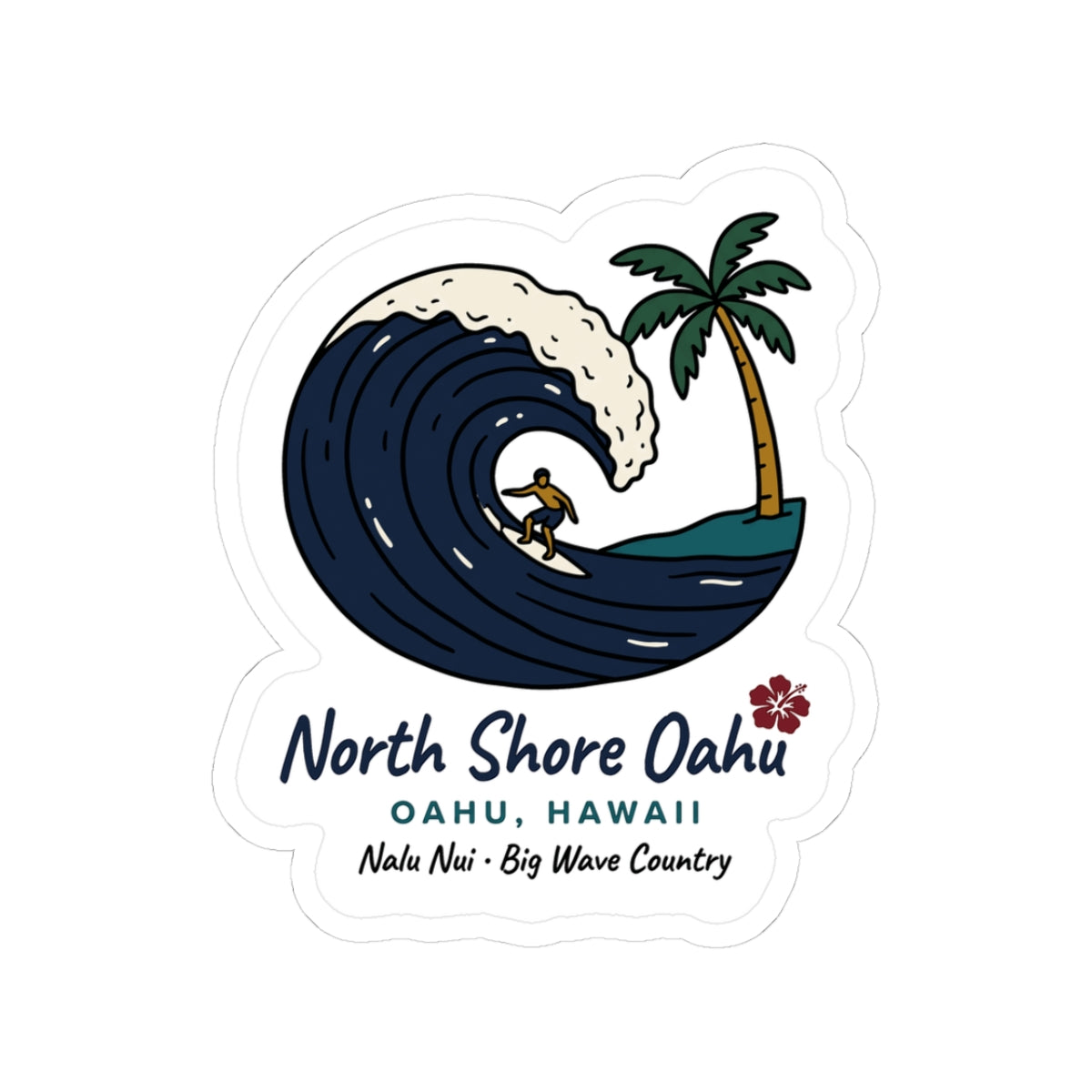 North Shore Oahu Hawaii Sticker