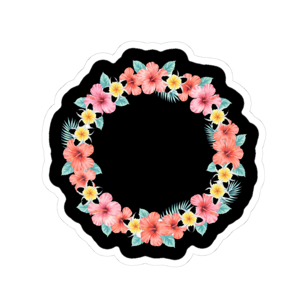 Hawaiian Flower Lei Wreath Sticker