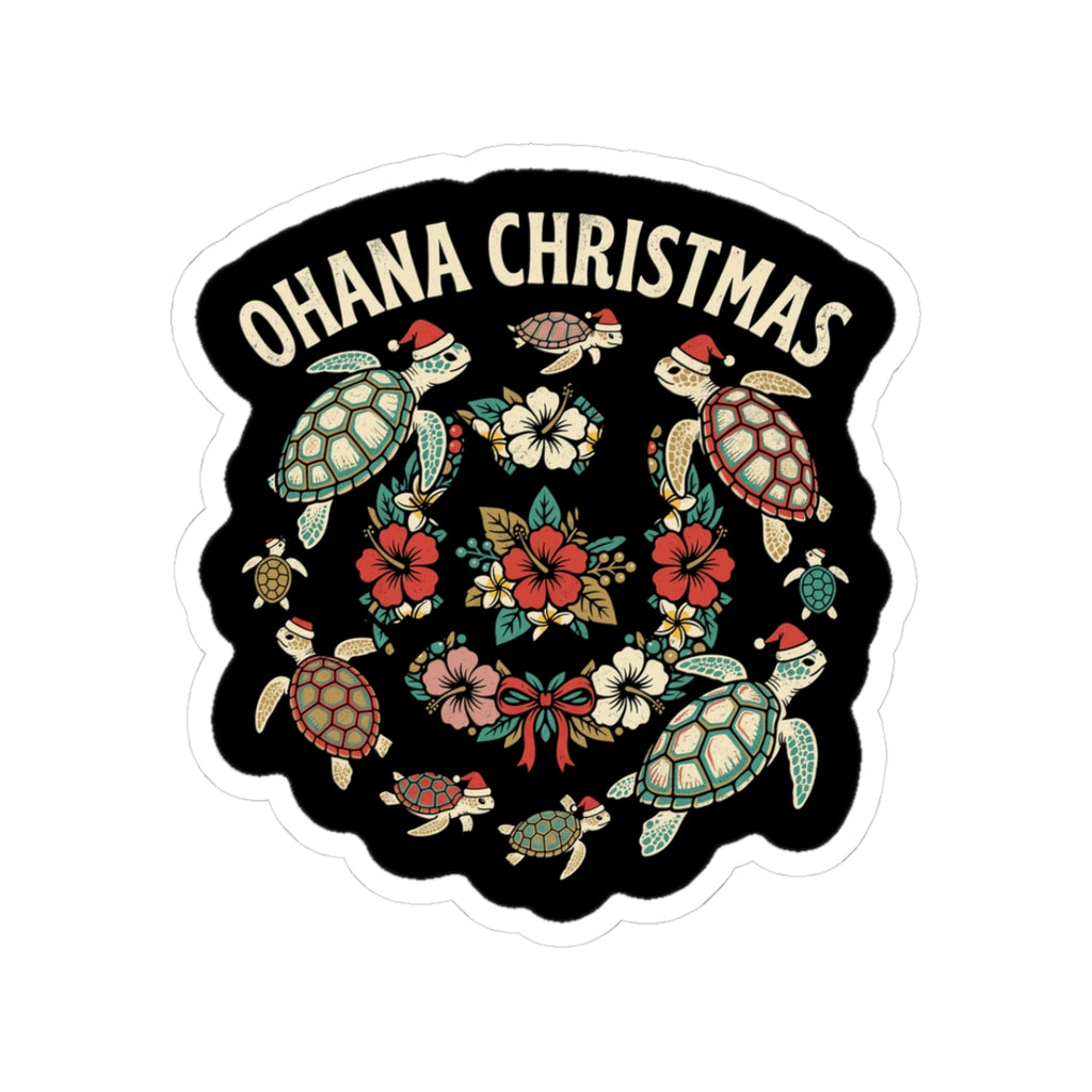 Ohana Christmas Hawaiian Christmas Sticker
