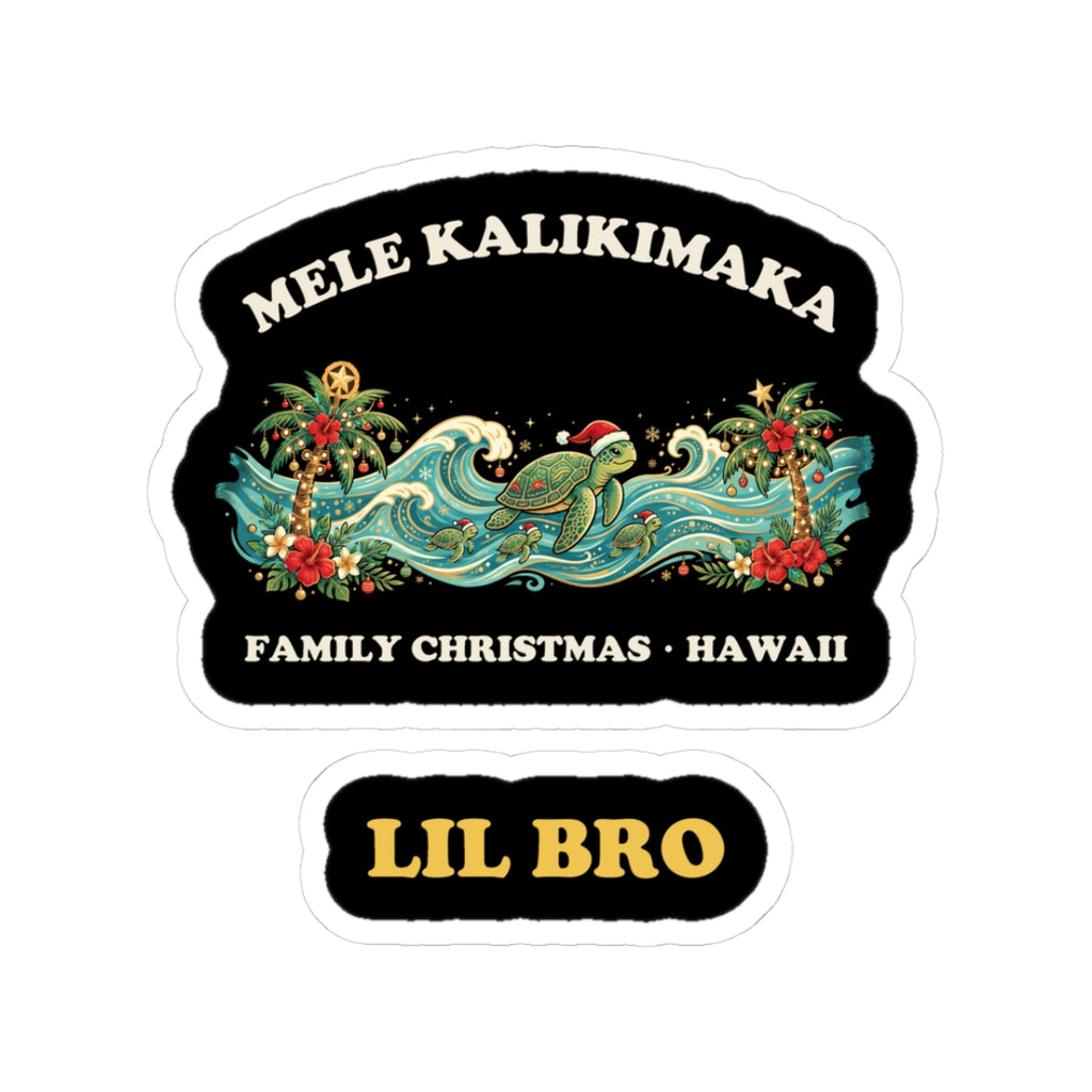 Mele Kalikimaka Family Christmas Lil Bro Sticker