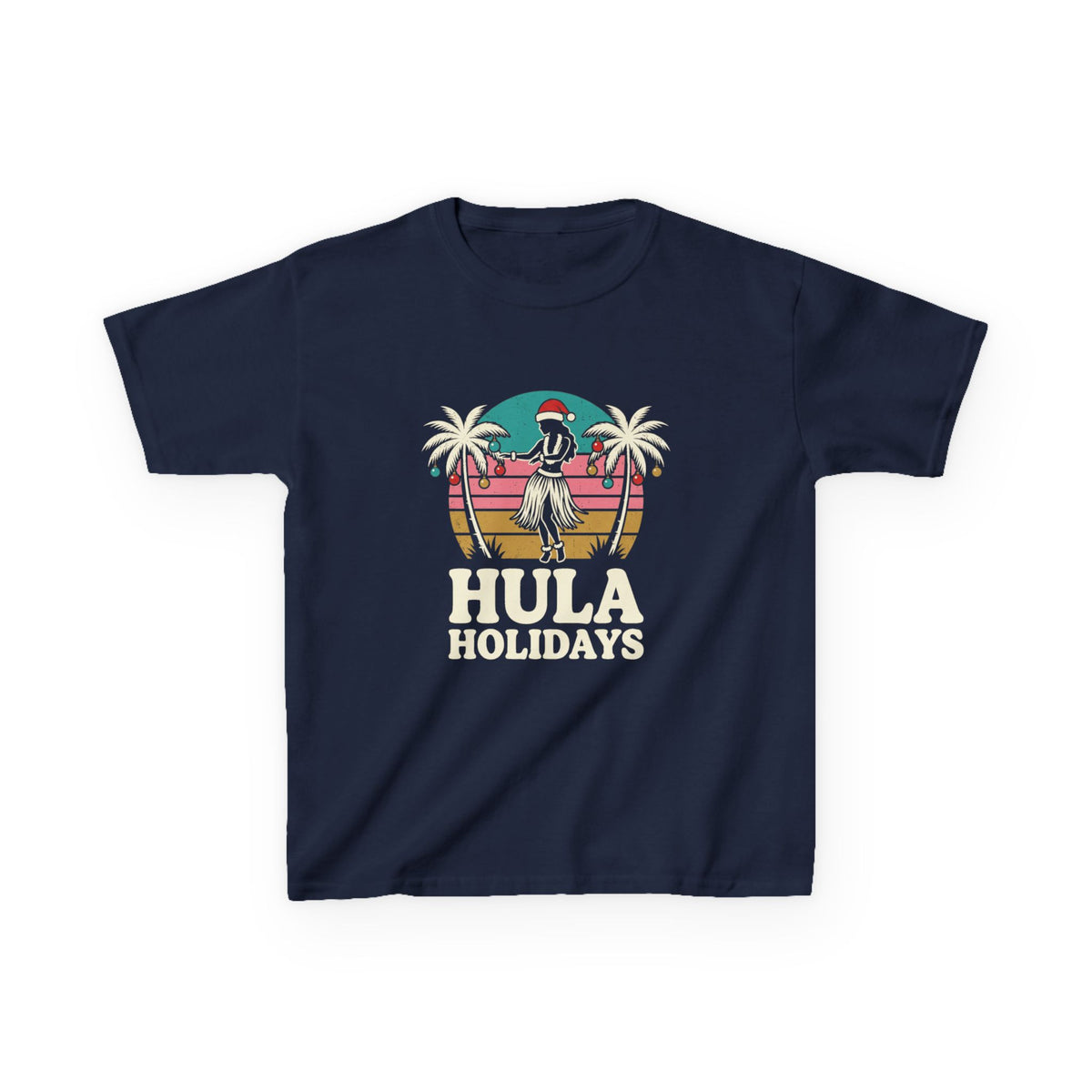 Hula Holidays Hawaiian Christmas Kids T-Shirt
