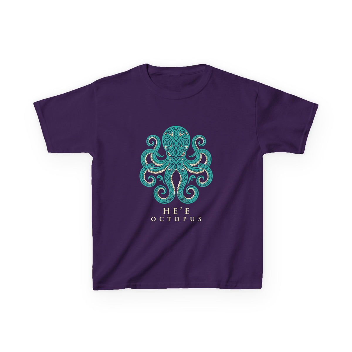 Hee Octopus Polynesian Tribal Hawaii Graphic Kids T-Shirt