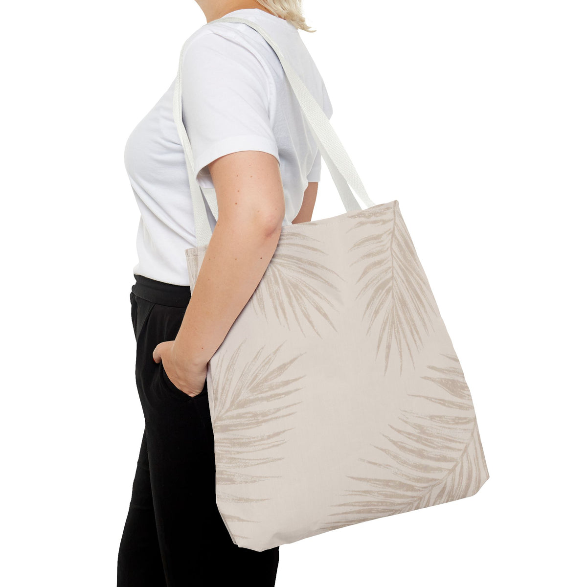 Boho Palm Leaves Hawaiian All-Over Tote Bag