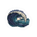 Woodcut Wave Hawaii Sticker