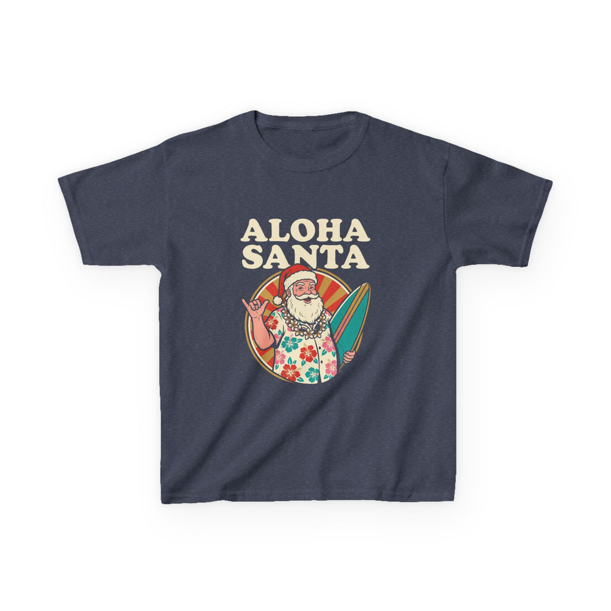 Aloha Santa Hawaiian Christmas Kids T-Shirt