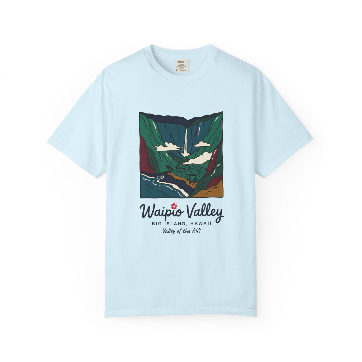 Waipio Valley Big Island Hawaii Vintage Travel Graphic T-Shirt