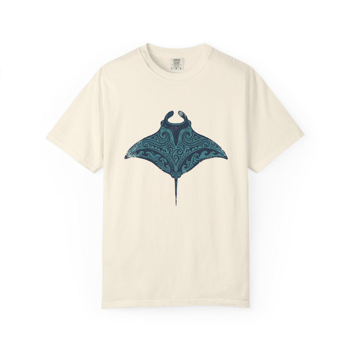 Tribal Manta Ray Polynesian Hawaiian Graphic T-Shirt