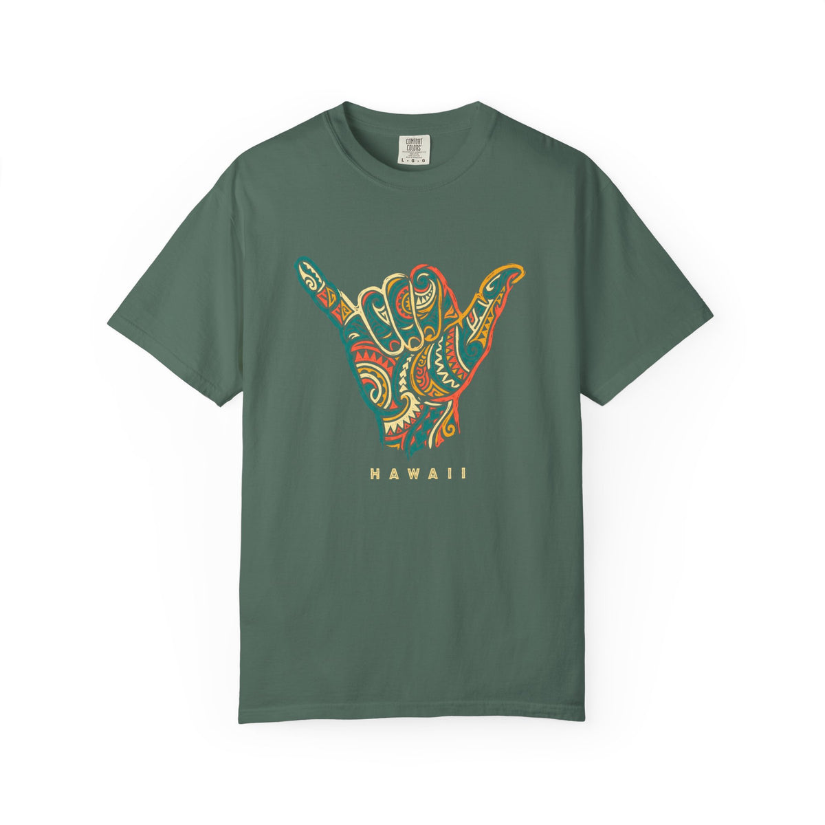 Shaka Hand Hawaiian Tribal Aloha Graphic T-Shirt
