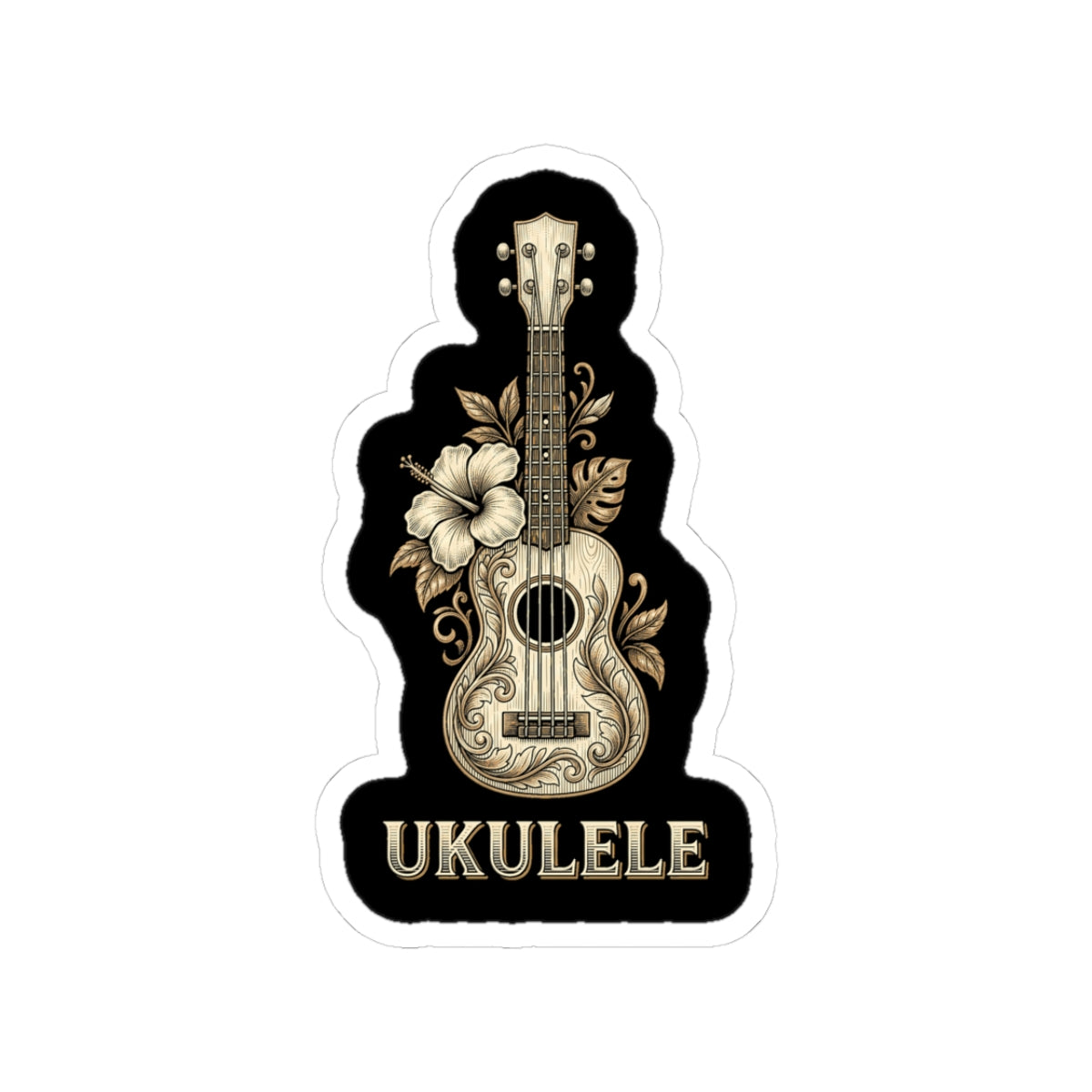 Vintage Ukulele Sticker