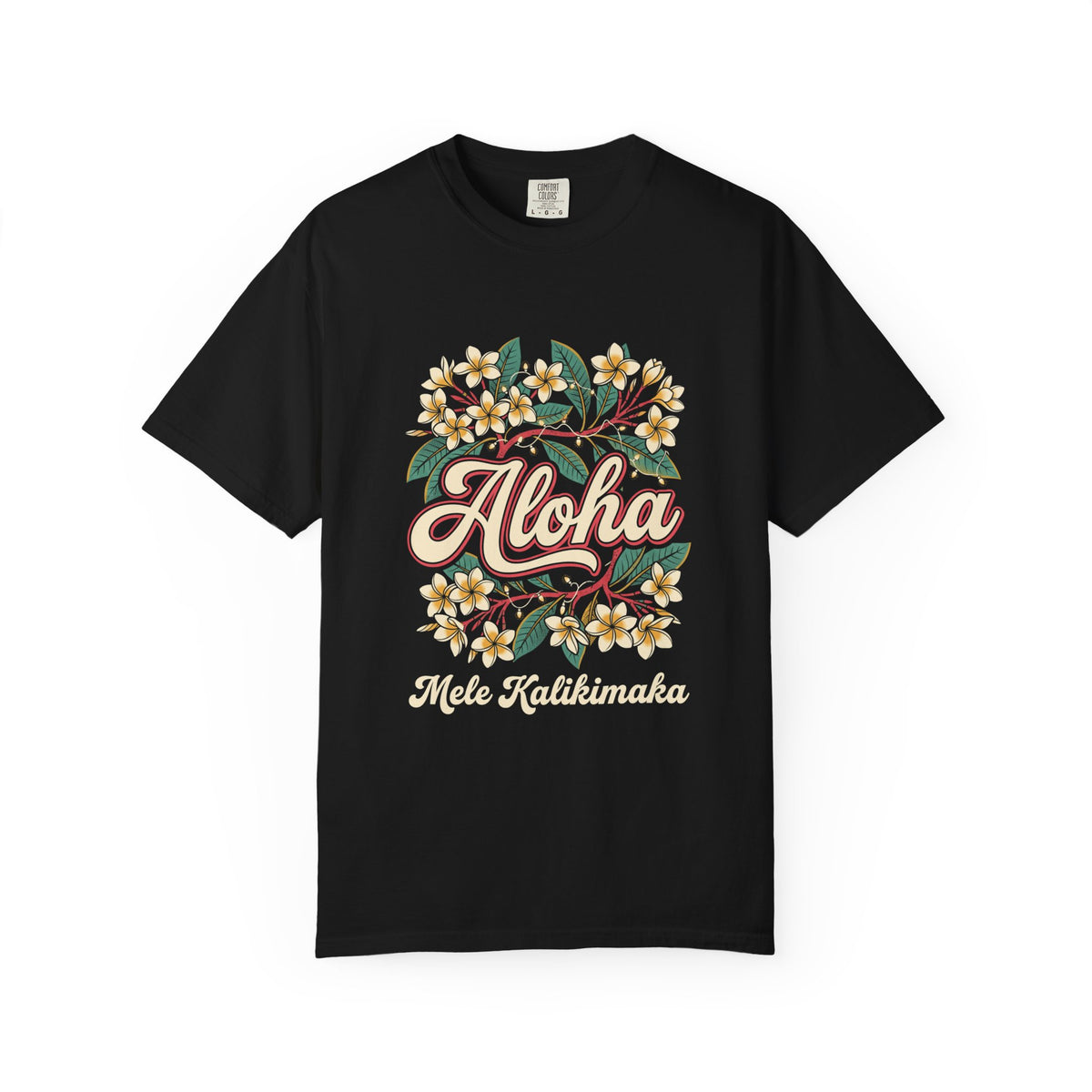Aloha Plumeria Hawaiian Christmas T-Shirt