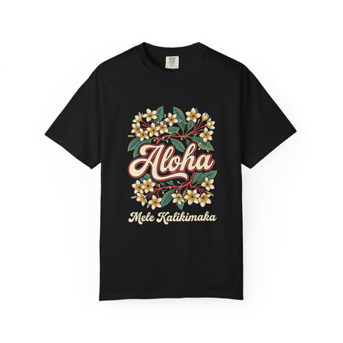 Aloha Plumeria Hawaiian Christmas T-Shirt