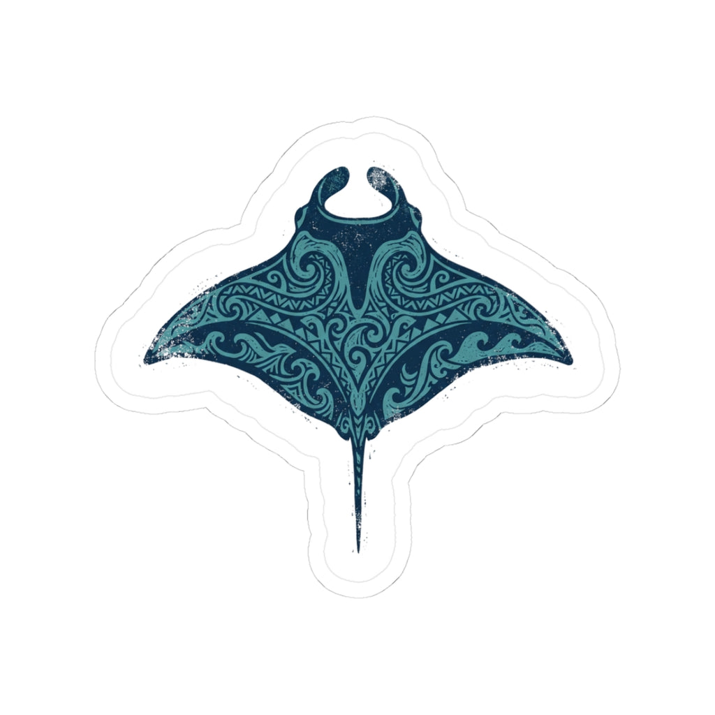 Tribal Manta Ray Sticker