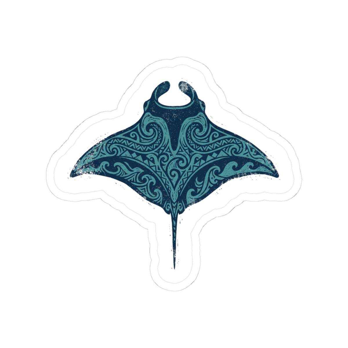 Tribal Manta Ray Sticker