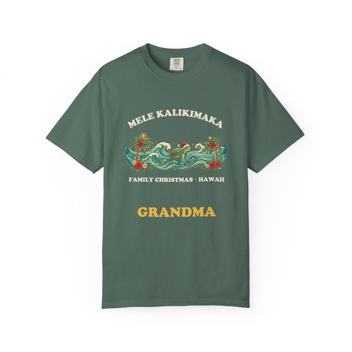 Mele Kalikimaka Hawaiian Family Christmas Grandma T-Shirt