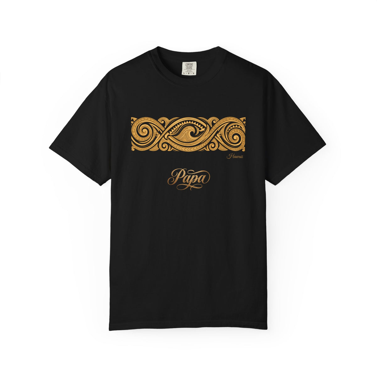 Hawaiian Tapa Wave Matching Family Papa T-Shirt