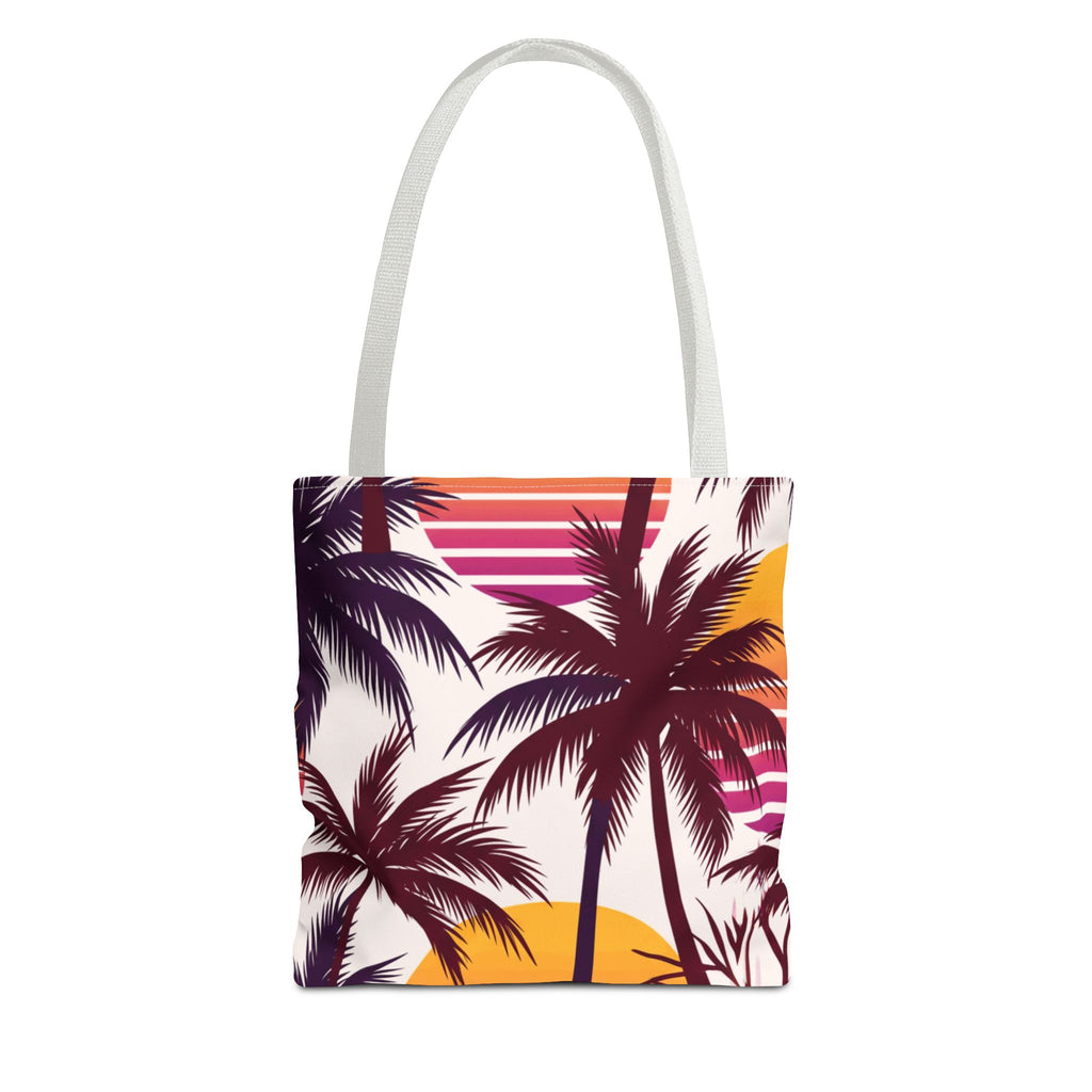 Retro Sunset Palms Hawaiian All-Over Tote Bag