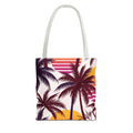 Retro Sunset Palms Hawaiian All-Over Tote Bag