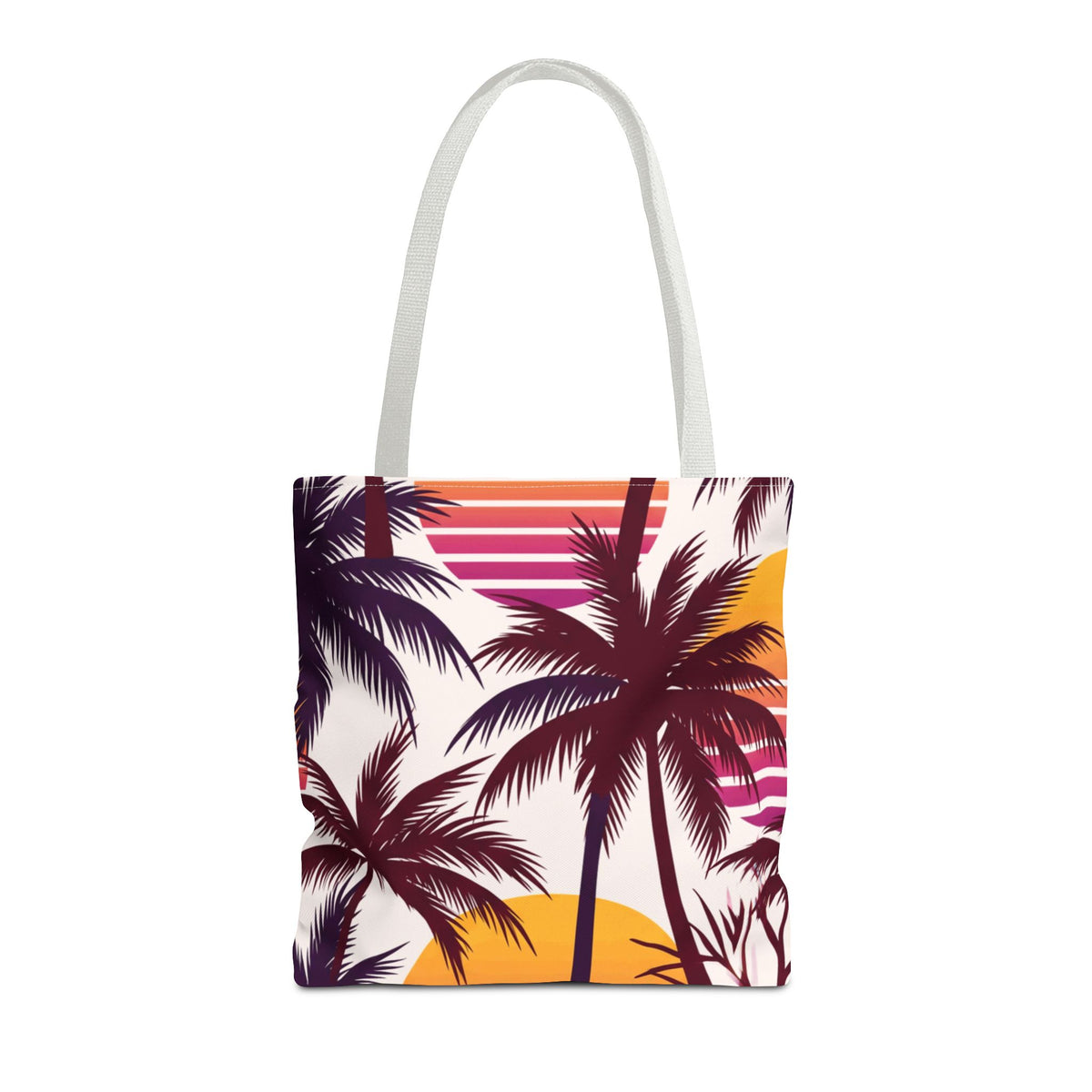 Retro Sunset Palms Hawaiian All-Over Tote Bag