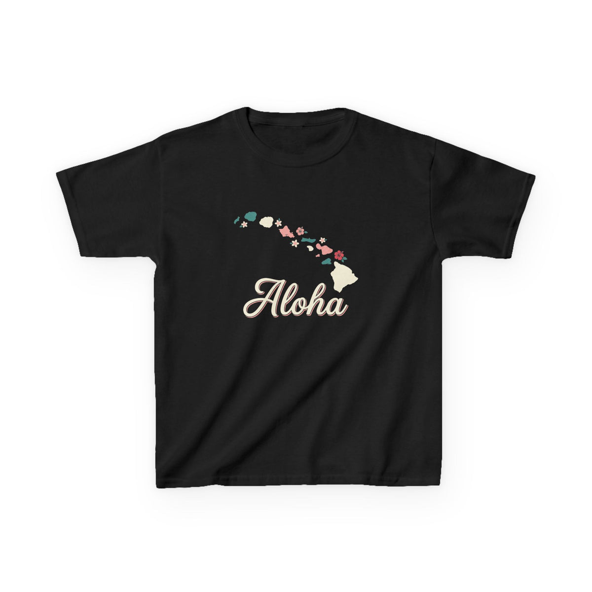 Hawaii Aloha Islands Minimalist Map Kids T-Shirt