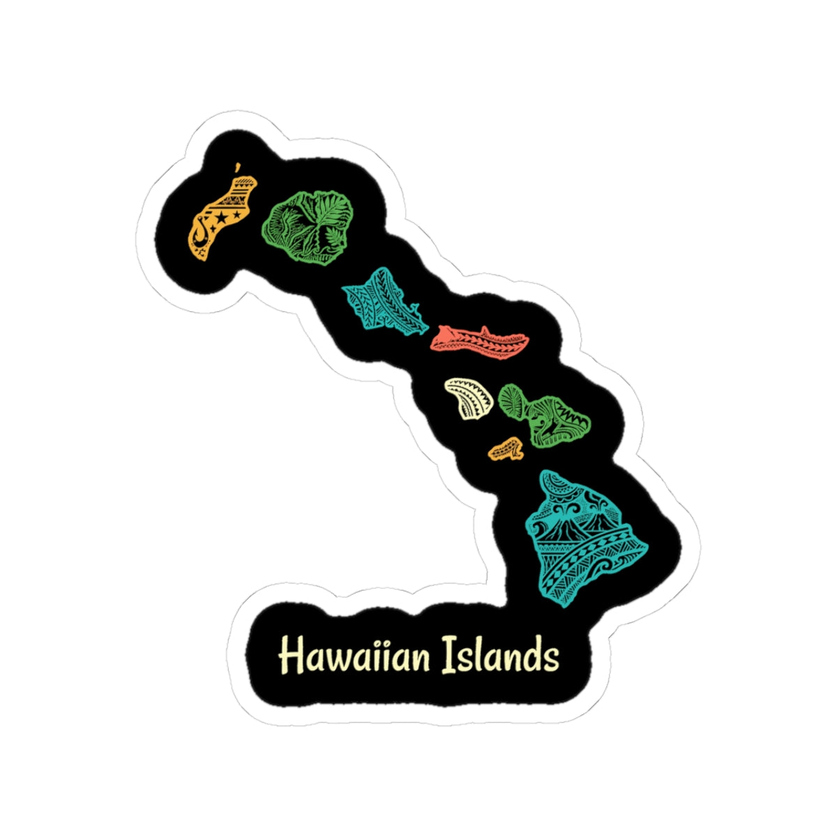 Hawaiian Islands Chain Sticker