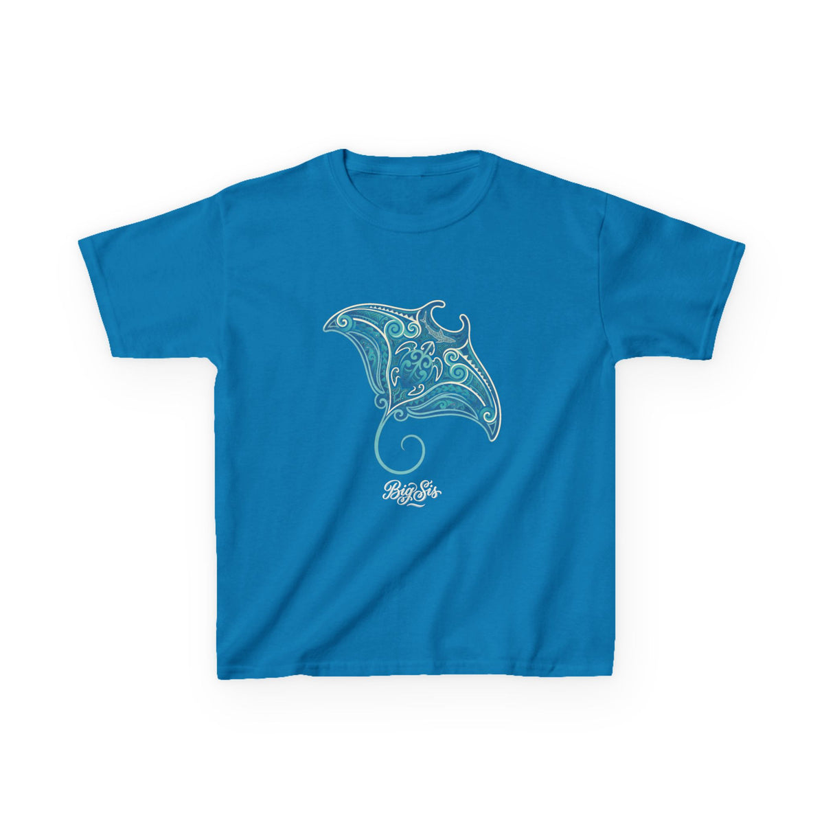 Polynesian Manta Hawaiian Matching Family Big Sis Kids T-Shirt