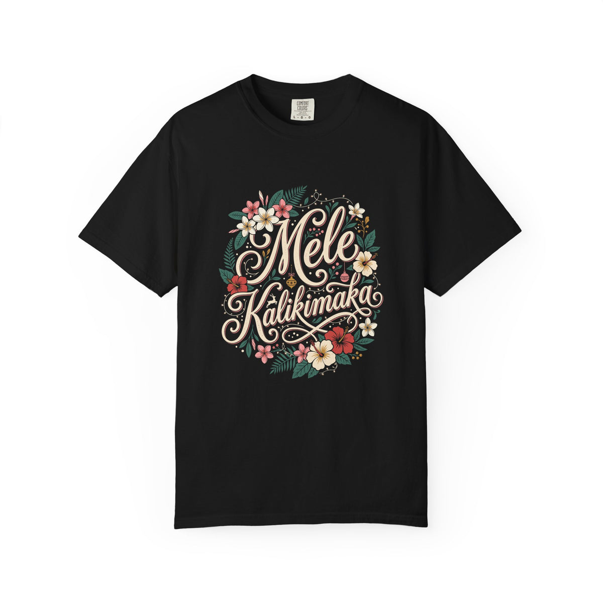 Mele Kalikimaka Script Hawaiian Christmas T-Shirt