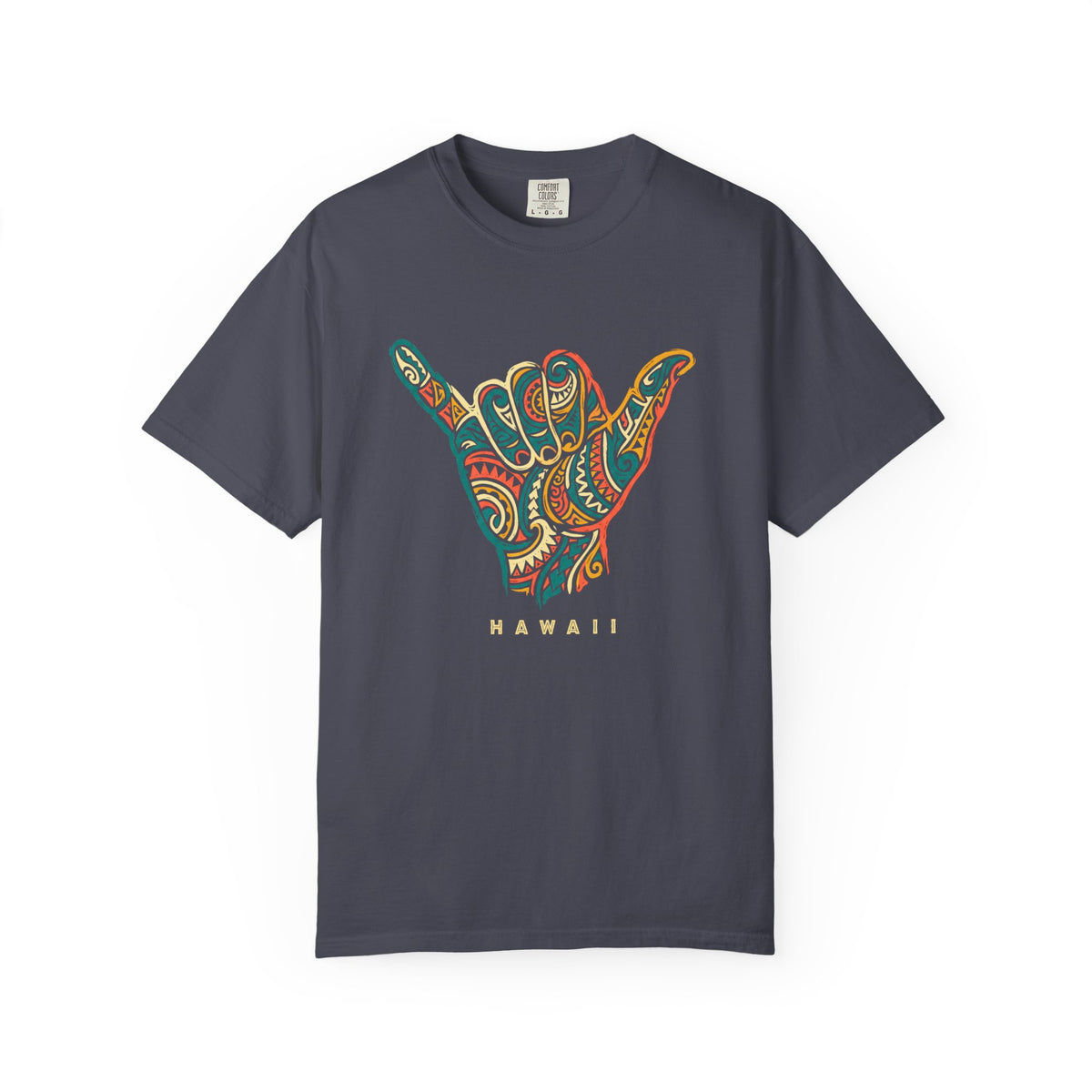 Shaka Hand Hawaiian Tribal Aloha Graphic T-Shirt