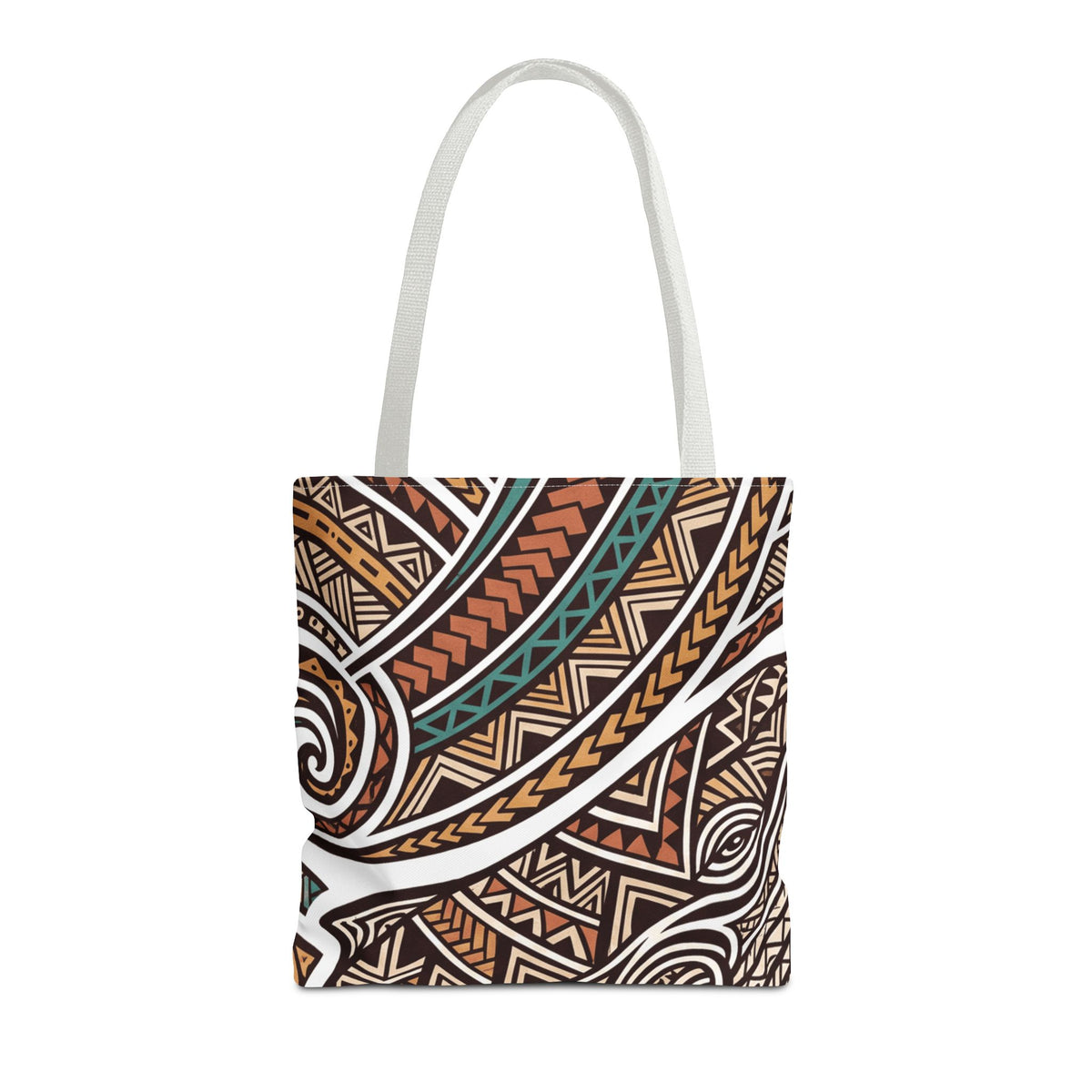 Whale Tapa Hawaiian All-Over Tote Bag