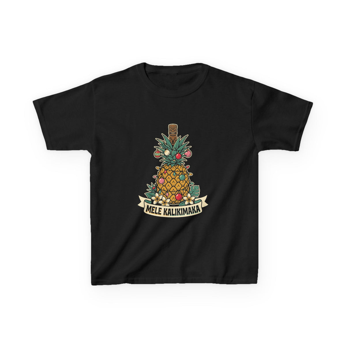 Pineapple Tree Hawaiian Christmas Kids T-Shirt