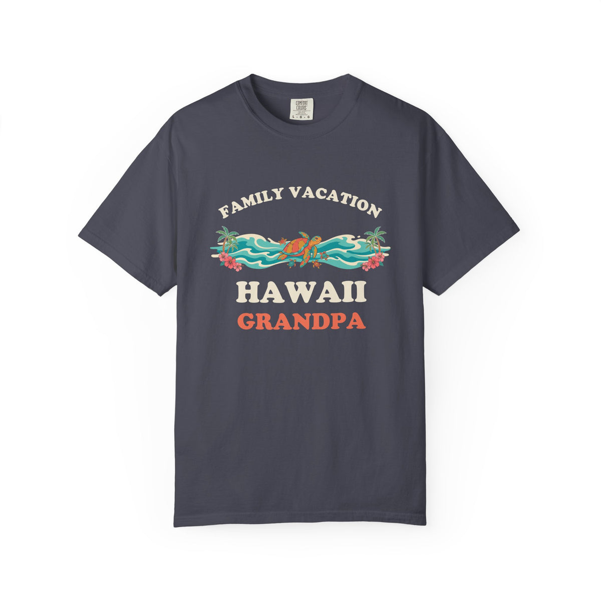 Hawaii Family Vacation Grandpa Matching Sea Turtle T-Shirt