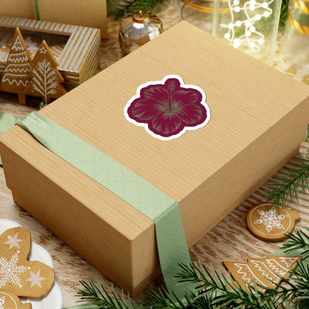 Vintage Hibiscus Sticker