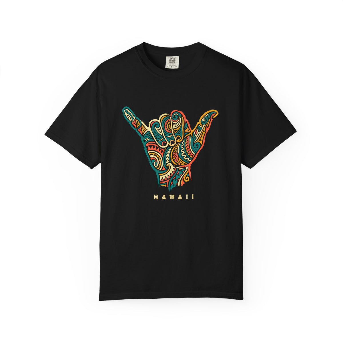 Shaka Hand Hawaiian Tribal Aloha Graphic T-Shirt