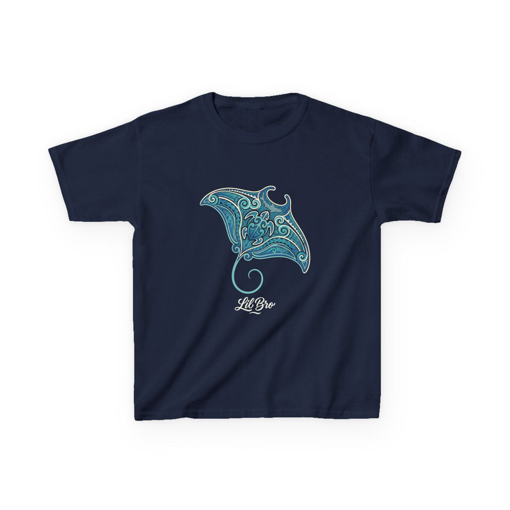 Polynesian Manta Hawaiian Matching Family Lil Bro Kids T-Shirt