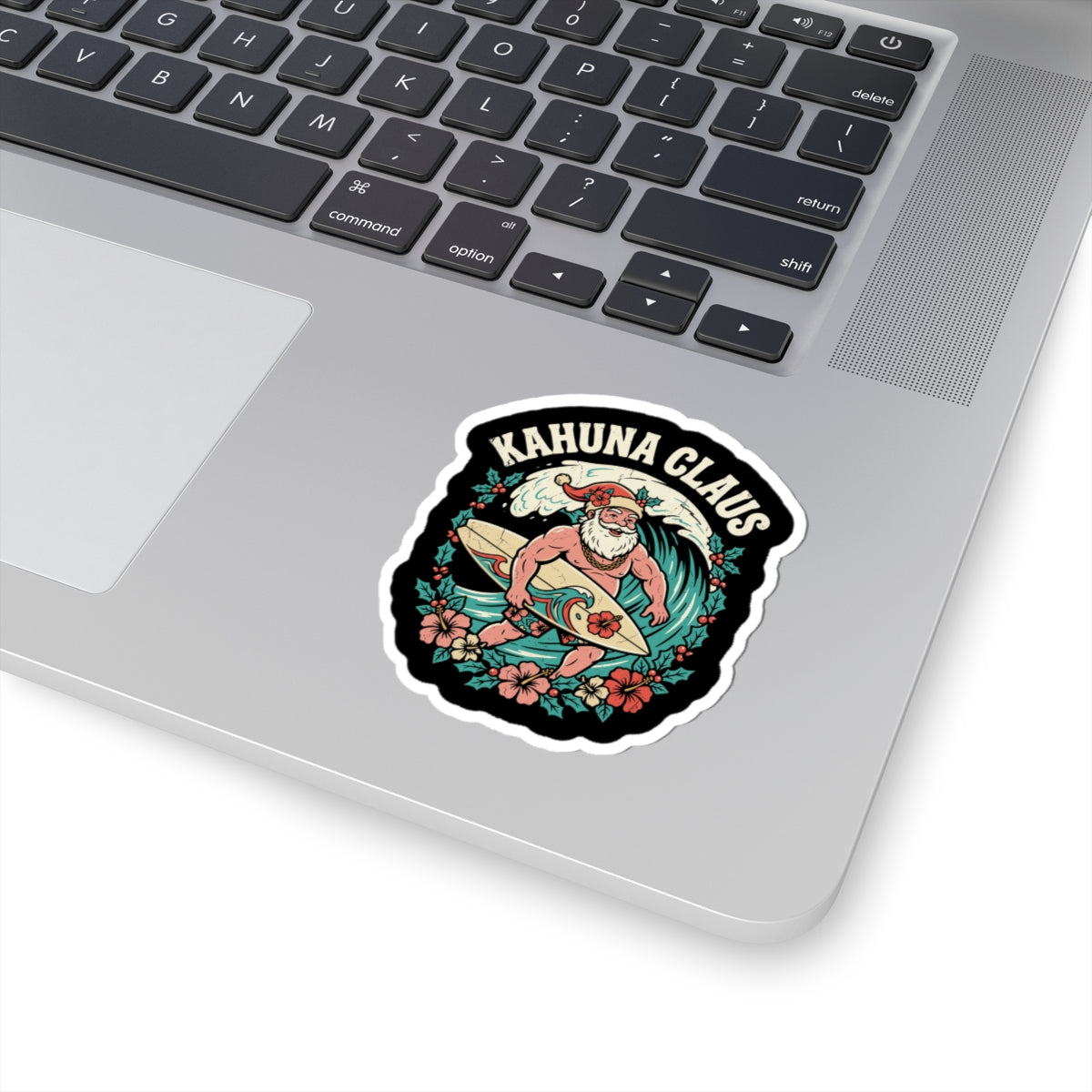 Kahuna Claus Hawaiian Christmas Sticker