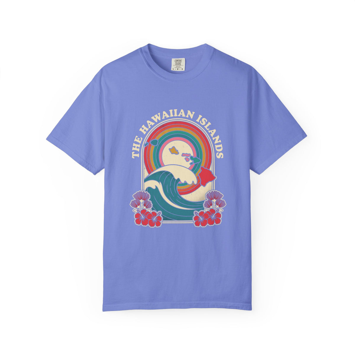 The Hawaiian Islands Retro Travel Poster T-Shirt