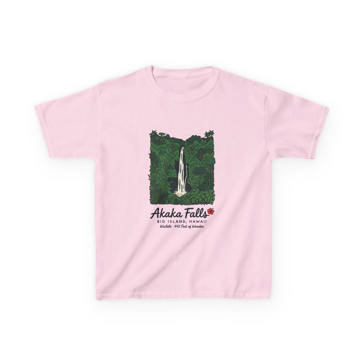 Akaka Falls Big Island Hawaii Vintage Travel Graphic Kids T-Shirt