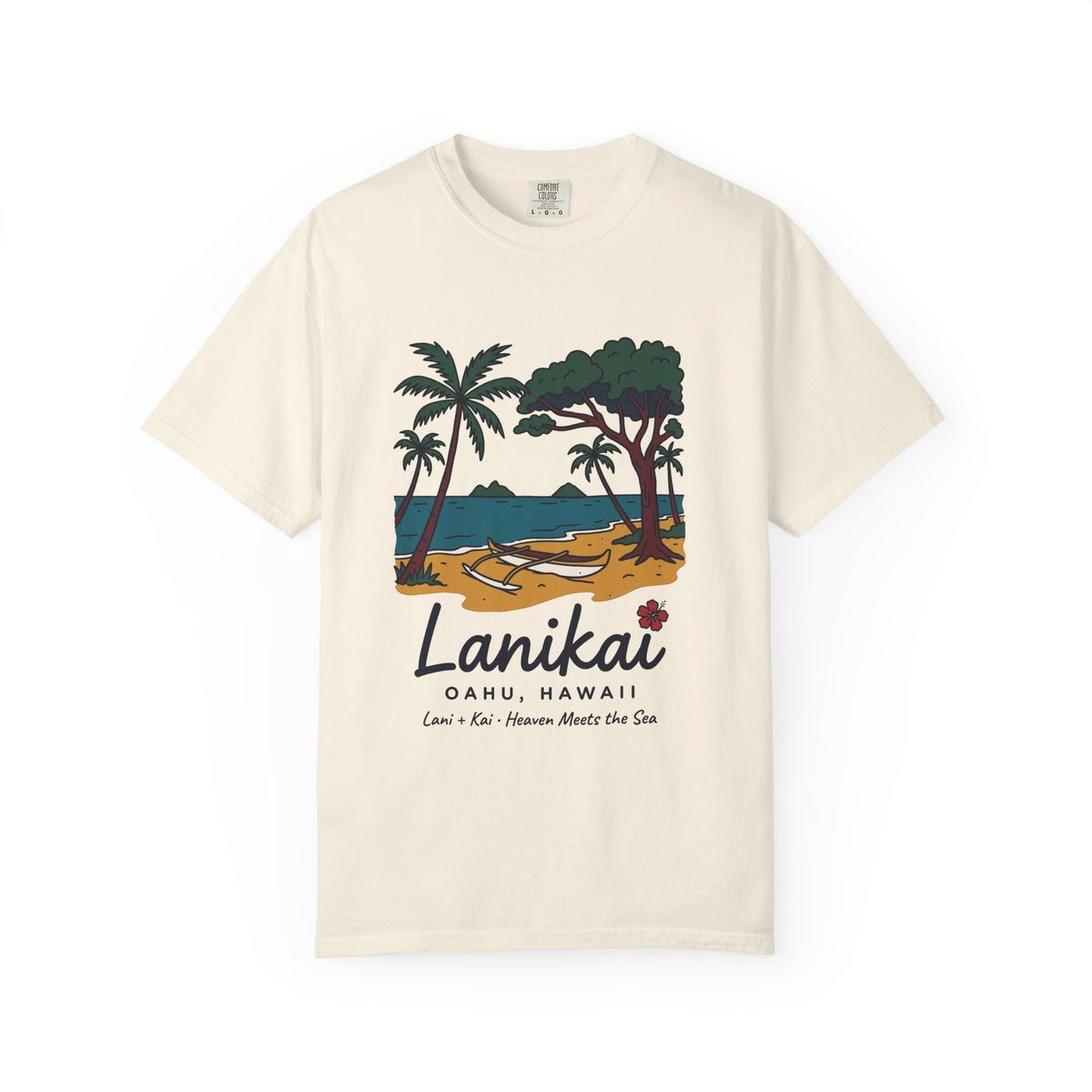 Lanikai Beach Oahu Hawaii Vintage Travel Graphic T-Shirt