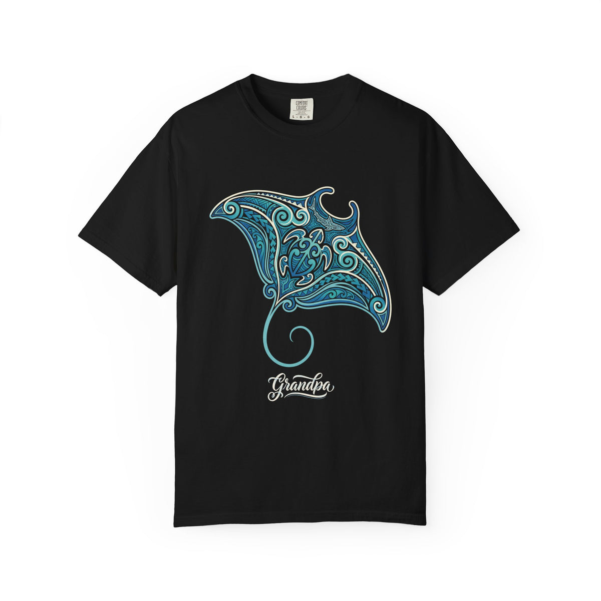Polynesian Manta Hawaiian Matching Family Grandpa T-Shirt