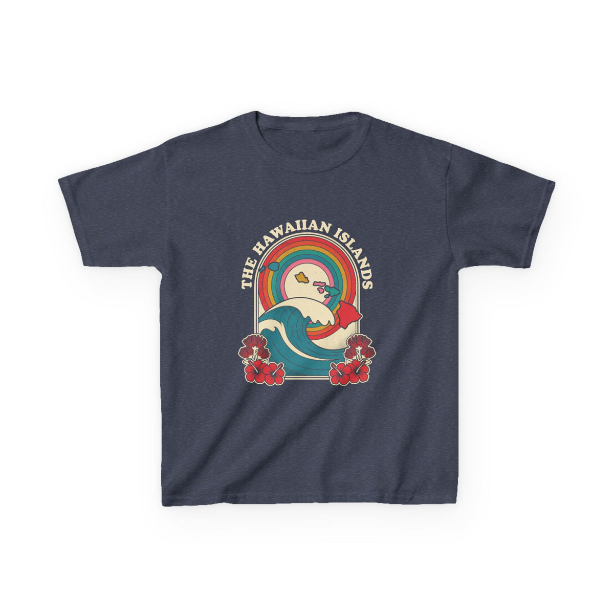 The Hawaiian Islands Retro Travel Poster Kids T-Shirt