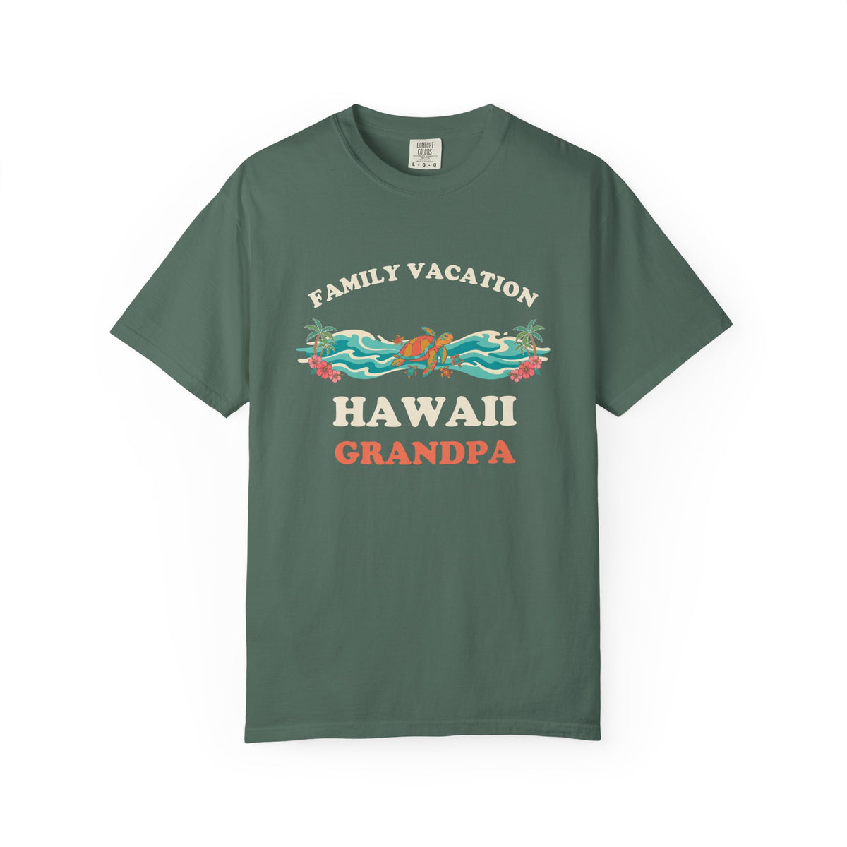 Hawaii Family Vacation Grandpa Matching Sea Turtle T-Shirt