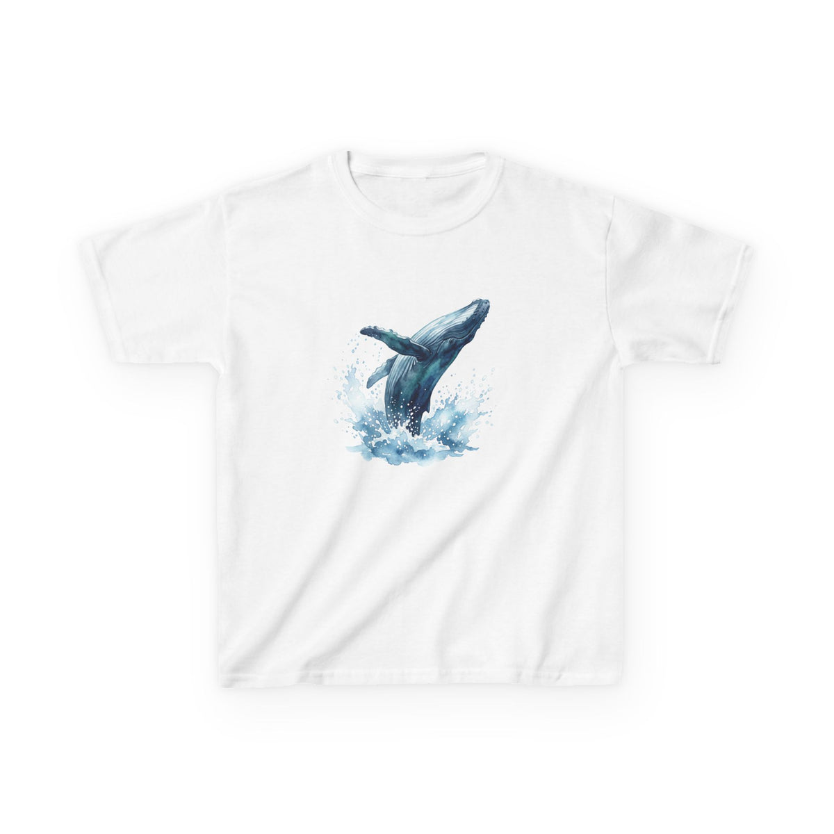 Humpback Whale Watercolor Hawaii Ocean Graphic Kids T-Shirt