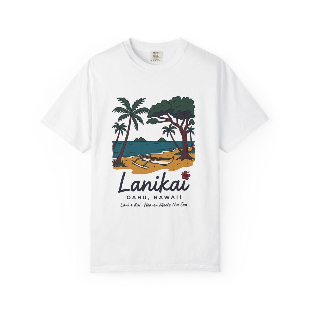 Lanikai Beach Oahu Hawaii Vintage Travel Graphic T-Shirt