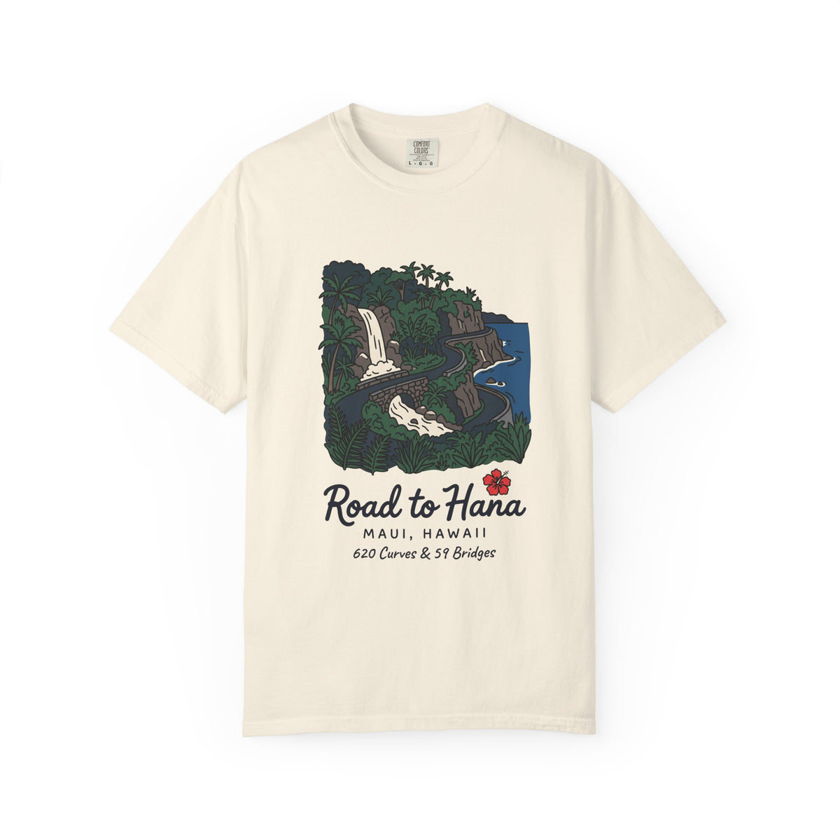 Road to Hana Maui Hawaii Vintage Travel Graphic T-Shirt