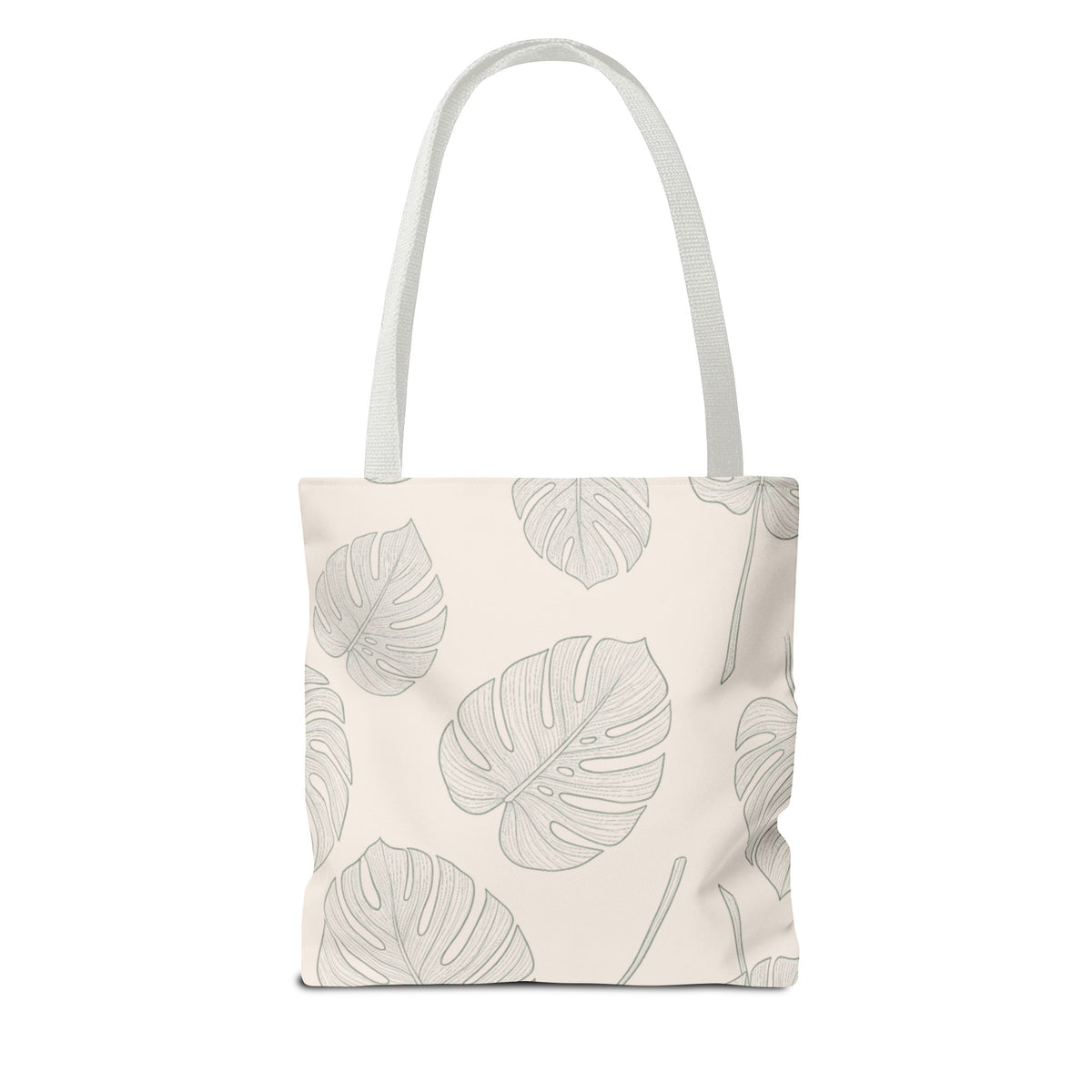 Monstera Linework Hawaiian All-Over Tote Bag