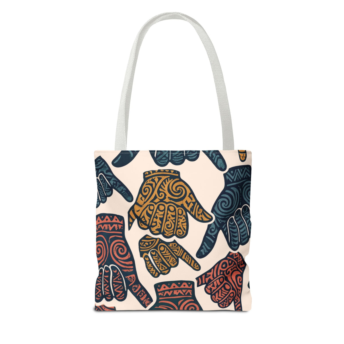 Shaka Pattern Hawaiian All-Over Tote Bag