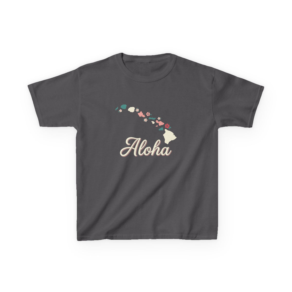 Hawaii Aloha Islands Minimalist Map Kids T-Shirt