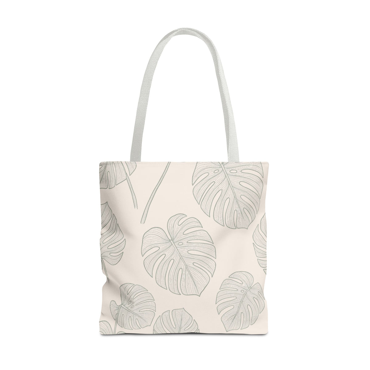 Monstera Linework Hawaiian All-Over Tote Bag