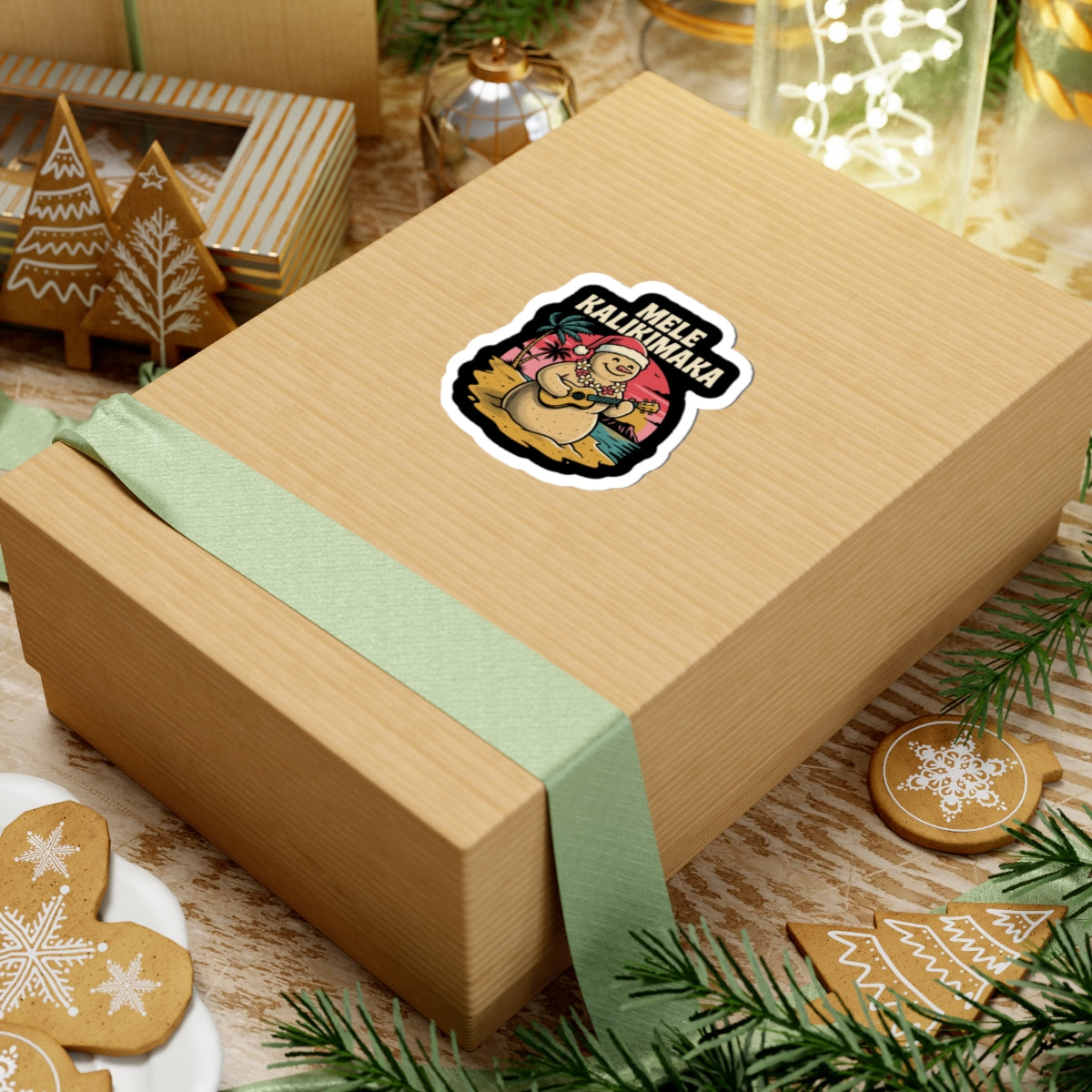 Sandman Hawaiian Christmas Sticker