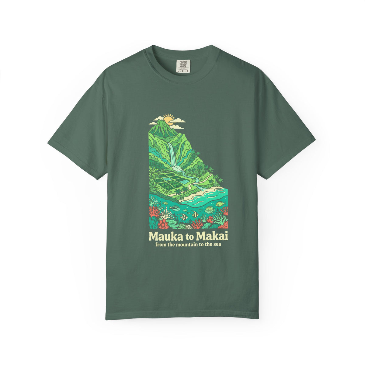 Mauka to Makai Hawaii Mountain to Sea Graphic T-Shirt