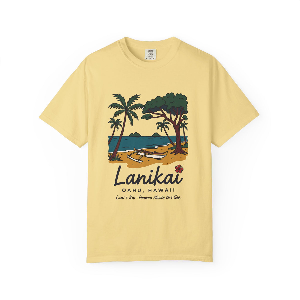 Lanikai Beach Oahu Hawaii Vintage Travel Graphic T-Shirt